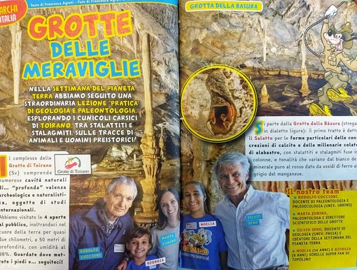 Le grotte di Toirano scelte da Topolino Magazine per celebrare la settimana del Pianeta Terra Le grotte di Toirano scelte da Topolino Magazine per celebrare la settimana del Pianeta Terra