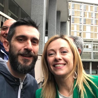 Nella foto: Andrea Gervasoni con Giorgia Meloni