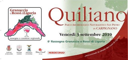 Quiliano:la rassegna della Granaccia e dei Rossi cambia casa