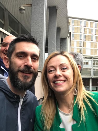 Nella foto: Andrea Gervasoni con Giorgia Meloni