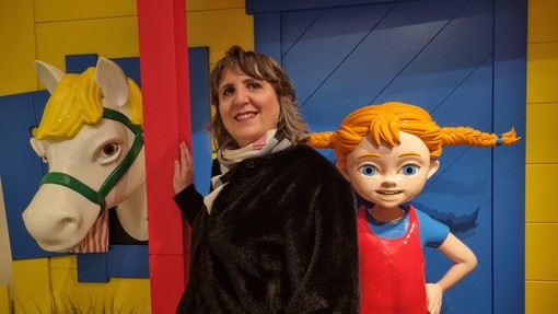 In foto un passaggio alla mostra per gli 80 anni di Pippi Calzelunghe, a Cuneo