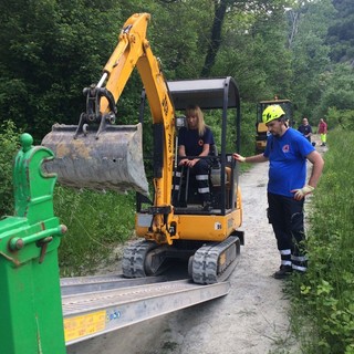 Cengio, la Protezione civile mette in sicurezza la pista ciclabile