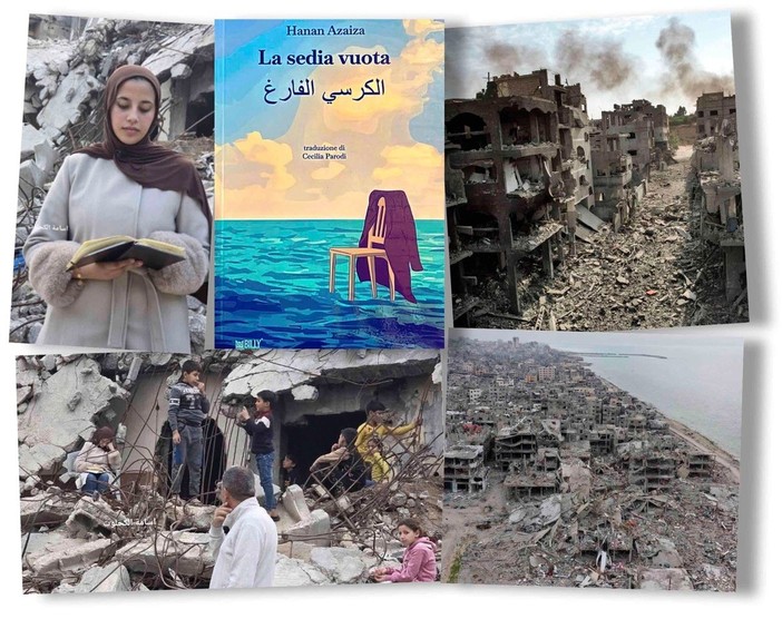 Savona, la scrittrice e attivista palestinese Hanan Azaiza presenta in collegamento da Gaza il libro "La sedia vuota" Savona, la scrittrice e attivista palestinese Hanan Azaiza presenta in collegamento da Gaza il libro "La sedia vuota"