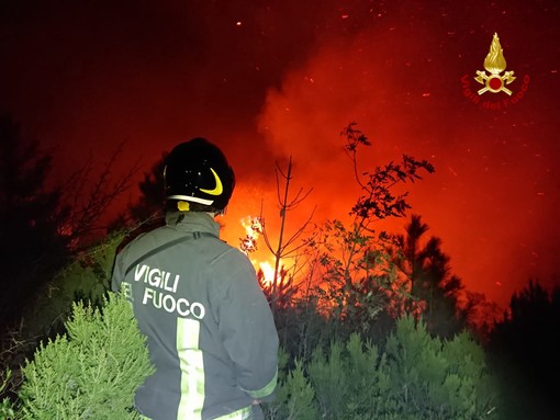 Incendio di importante entità a Orco Feglino: sul posto i vigili del fuoco (FOTO e VIDEO)