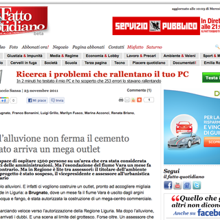 Liguria, l’alluvione non ferma il cemento