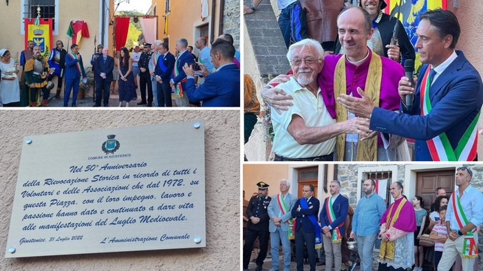 Giustenice, 50 anni di rievocazione storica: una targa per ricordare l'impegno di tutti i volontari (FOTO)
