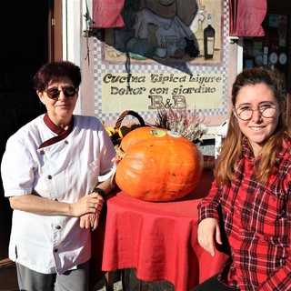 La Zucca di Rocchetta di Cengio alla conquista di nuovi ristoranti: un esemplare di 15 kg all'Osteria del Tempo Stretto di Albenga