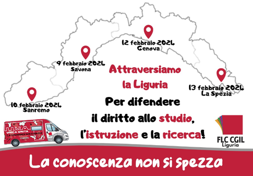 "Stesso paese, stessi diritti", la carovana Flc Cgil contro l’autonomia differenziata arriva in Liguria