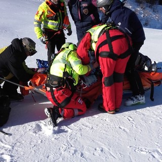 Sciatore di Savona cade e si frattura una gamba a Limone Piemonte
