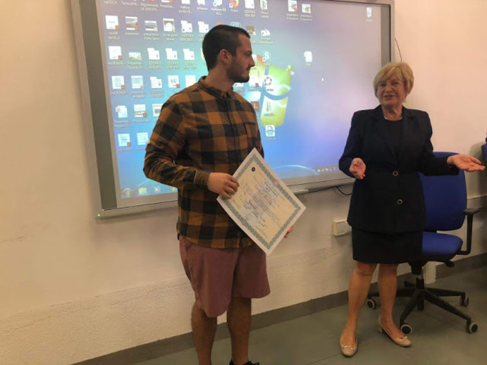 Savona, l'assessore allo Sviluppo Economico Maria Zunato alla consegna dei diplomi ITS