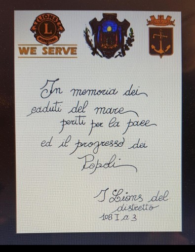 Loano, il 5 marzo la cerimonia in occasione del ripristino della targa in memoria dei Marinai Loano, il 5 marzo la cerimonia in occasione del ripristino della targa in memoria dei Marinai
