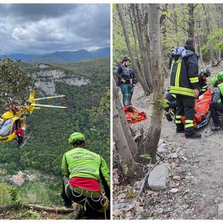 Infortuni nell'entroterra del ponente: doppio intervento a Orco Feglino e Verzi di Loano con l'elisoccorso