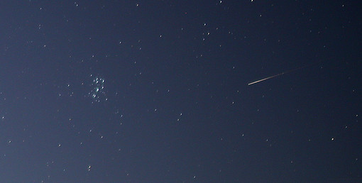 Una stella cadente (Perseide) fotografata lo scorso 6 agosto ad Harleston (Inghilterra) da Ian Carstairs