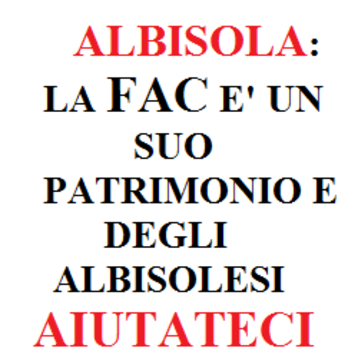 Un grido dalla FAC: Aiutateci! Un grido dalla FAC: Aiutateci!