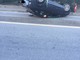 Andora: auto capottata in via Lazzaro. Una persona incastrata tra le lamiere (FOTO)