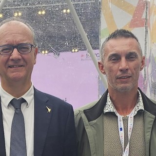 Il professor Aicardi con il ministro Valditara