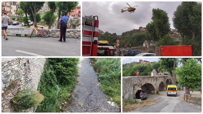 Toirano, bimbo in bicicletta cade nel greto del Varatella: trasportato in codice rosso al Gaslini Toirano, bimbo in bicicletta cade nel greto del Varatella: trasportato in codice rosso al Gaslini