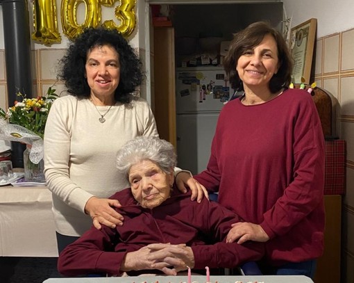 103 candeline per Nonna Angela, è festa a Giustenice! 103 candeline per Nonna Angela, è festa a Giustenice!