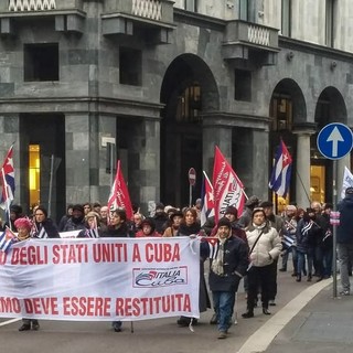Grande partecipazione dalla Liguria a Milano contro il blocco a Cuba (FOTO)