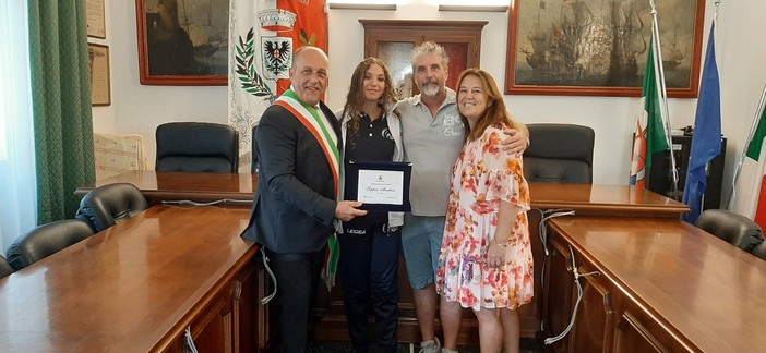 Laigueglia premia Sophia Martino, stella del pattinaggio artistico a rotelle Laigueglia premia Sophia Martino, stella del pattinaggio artistico a rotelle
