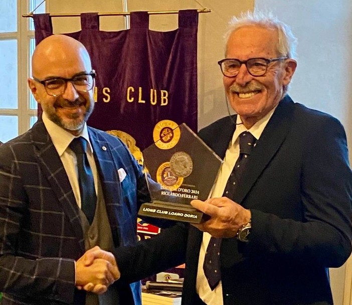 Lions Club Loano Doria: Riccardo Ferrari premiato con il “Loanese d’Oro” Lions Club Loano Doria: Riccardo Ferrari premiato con il “Loanese d’Oro”