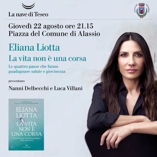 Ad Alassio la presentazione del libro "La vita non è una corsa" di Eliana Liotta