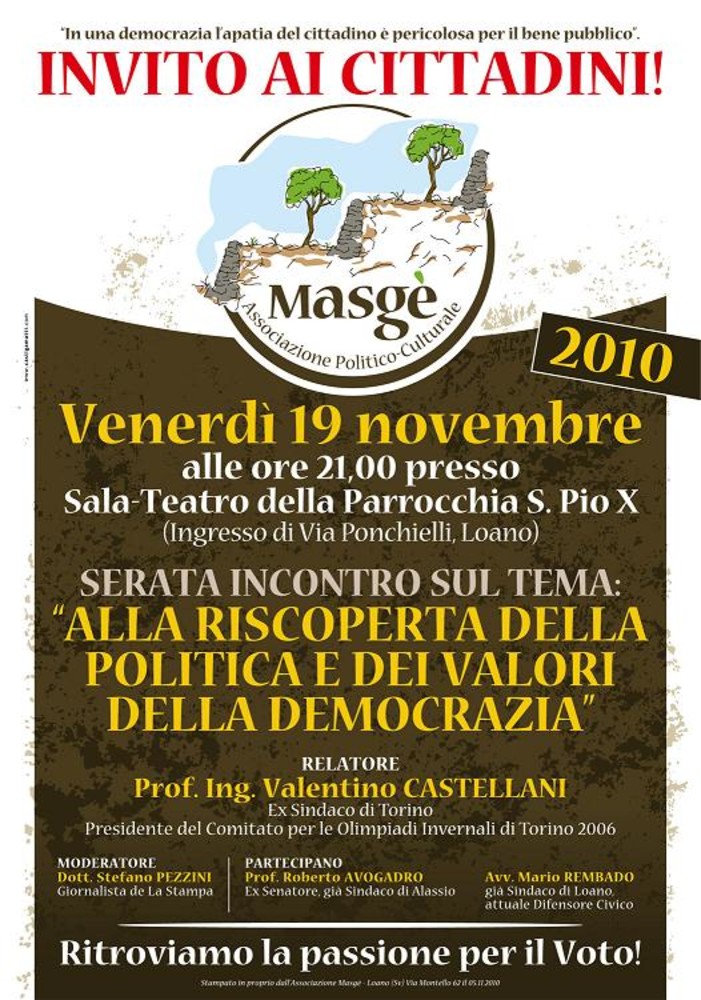 Loano: alla San Pio X si parla di democrazia con Valentino Castellani