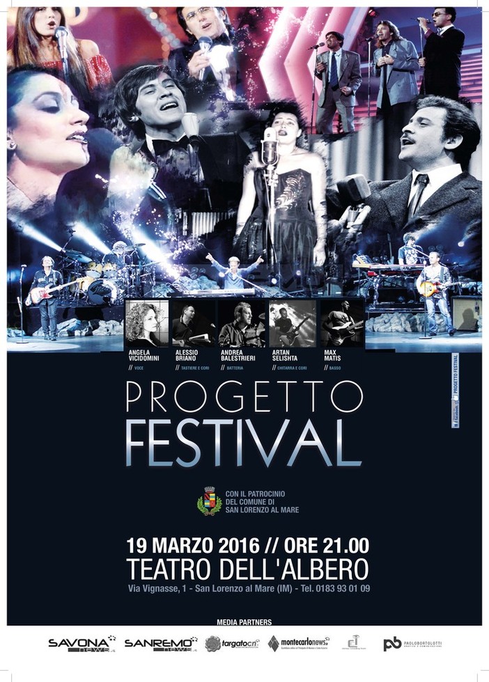 San Lorenzo al Mare: Progetto Festival cantano Sanremo il 19 marzo al Teatro dell’Albero alle 21