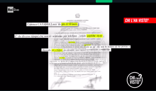 Una lettera anonima riapre il caso della scomparsa di Luca Catania a "Chi l’Ha Visto?"