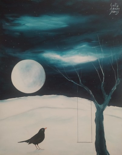 Luna Fredda, vista dal pittore Franco Gotta Luna Fredda, vista dal pittore Franco Gotta