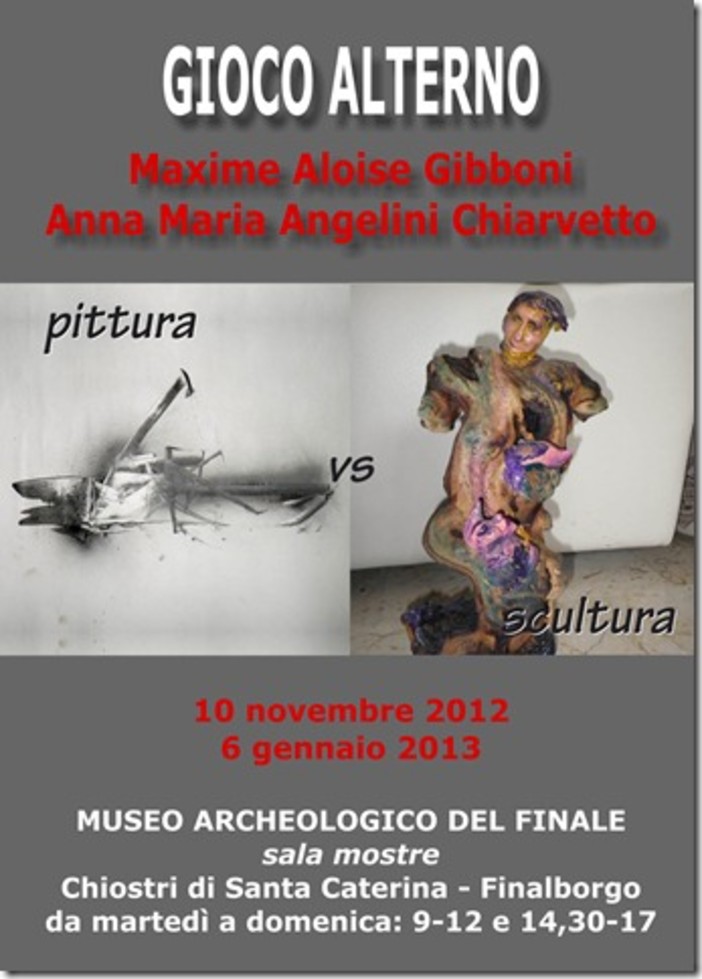 Finalborgo: "Gioco Alterno", pittura e scultura al Museo Archeologico