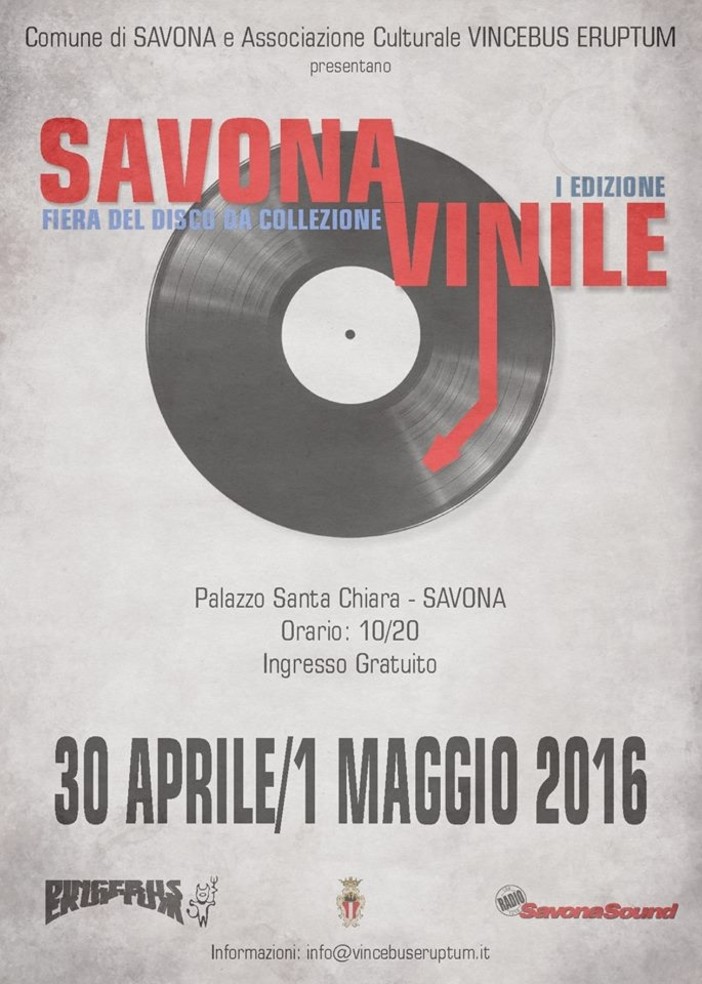Sabato e domenica la prima edizione di "Savona-Vinile", fiera mercato del disco