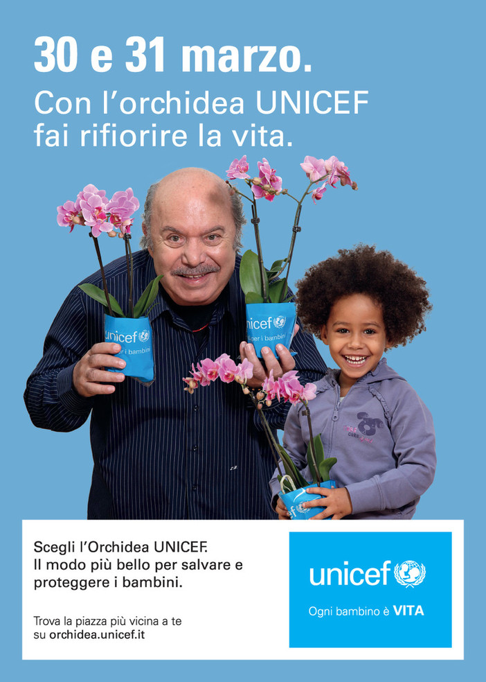Unicef: il 30 e il 31 marzo torna l’Orchidea in 2.400 piazze in Italia con 11 mila volontari per salvare i bambini malnutriti