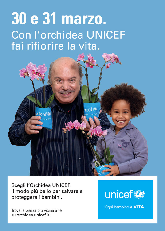 Unicef: il 30 e il 31 marzo torna l’Orchidea in 2.400 piazze in Italia con 11 mila volontari per salvare i bambini malnutriti Unicef: il 30 e il 31 marzo torna l’Orchidea in 2.400 piazze in Italia con 11 mila volontari per salvare i bambini malnutriti