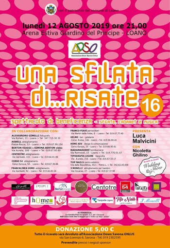 Al Giardino del Principe di Loano torna "Una sfilata di risate" di Adso Al Giardino del Principe di Loano torna "Una sfilata di risate" di Adso