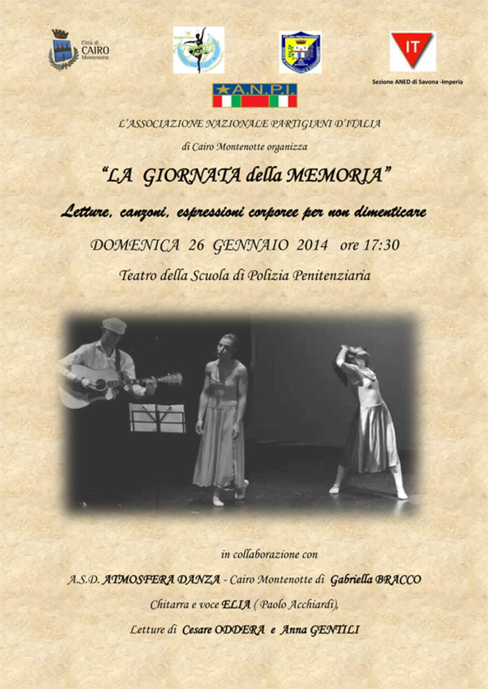 Cairo Montenotte, domenica 26 gennaio "Giornata della memoria"