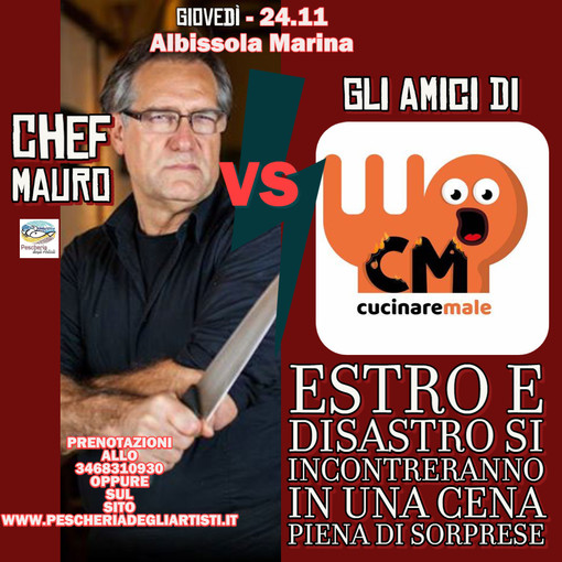 Albissola Marina: giovedì 24 novembre una straordinaria sfida a tavola
