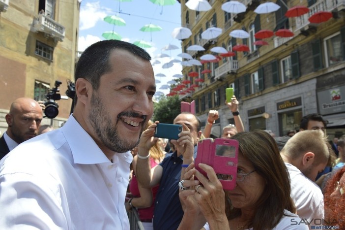 Il vicepremier Matteo Salvini è atteso ad Albenga Il vicepremier Matteo Salvini è atteso ad Albenga