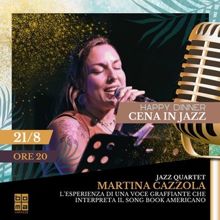 Jazz sotto le stelle con Martina Cazzola e Dino Cerruti al Boma di Varazze Jazz sotto le stelle con Martina Cazzola e Dino Cerruti al Boma di Varazze
