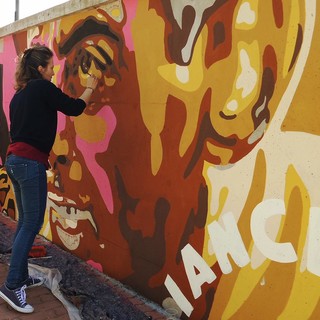 Albenga: un murales da record per il Giro