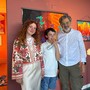 Carla Paura, il giovane artista Nicolò De Falco e Alessandro Scarpati Carla Paura, il giovane artista Nicolò De Falco e Alessandro Scarpati