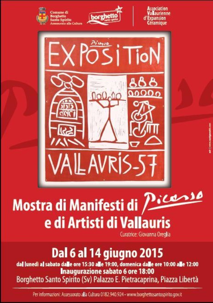 A Borghetto Santo Spirito la mostra di manifesti di Picasso e di Artisti di VALLAURIS A Borghetto Santo Spirito la mostra di manifesti di Picasso e di Artisti di VALLAURIS