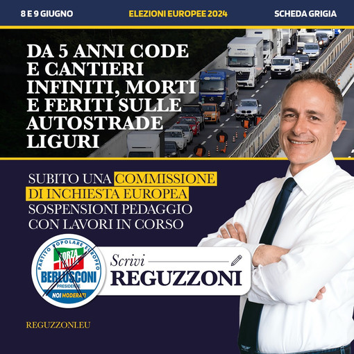 Marco Reguzzoni sulle code in Liguria: «Situazione cantieri inaccettabile, sospendiamo il pedaggio finché non si torna alla normalità» Marco Reguzzoni sulle code in Liguria: «Situazione cantieri inaccettabile, sospendiamo il pedaggio finché non si torna alla normalità»