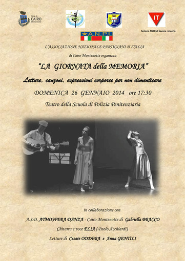 Cairo Montenotte, domenica 26 gennaio "Giornata della memoria"