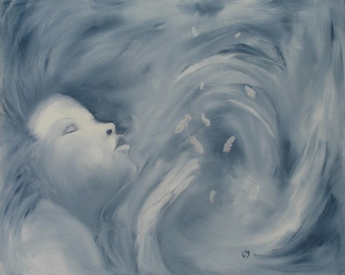 Marrone Giovanna: “Soffio”, olio su tela, cm, 40x50