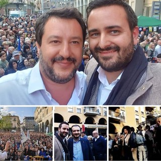 Il tour di Marco Racca, candidato alle prossime Europee, a Biella e Torino, fianco a fianco di Matteo Salvini