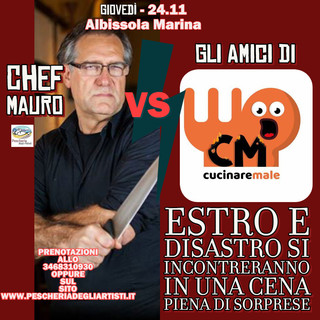 Albissola Marina: giovedì 24 novembre una straordinaria sfida a tavola