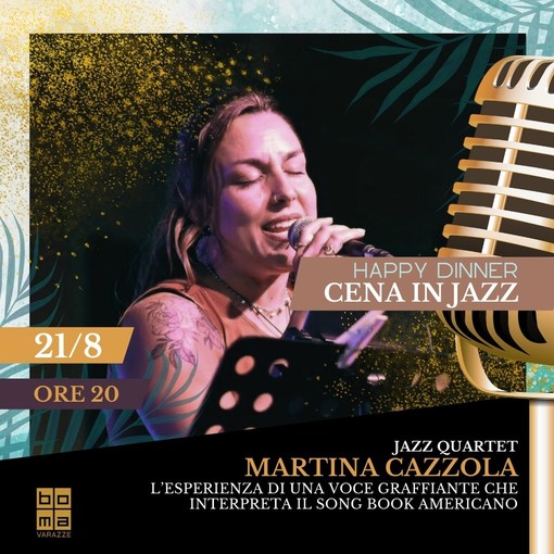 Jazz sotto le stelle con Martina Cazzola e Dino Cerruti al Boma di Varazze Jazz sotto le stelle con Martina Cazzola e Dino Cerruti al Boma di Varazze