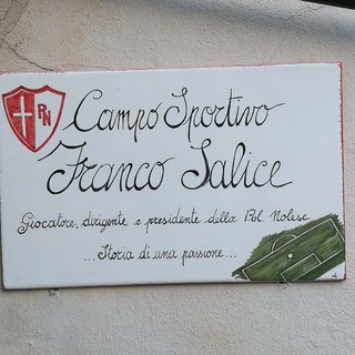 Noli, inaugurato il campetto sportivo intitolato a Franco Salice