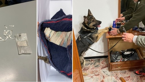 Loano, operazione antidroga della Polizia Locale: pusher 38enne sorpreso con oltre 50 grammi di cocaina e 20 mila euro in contanti Loano, operazione antidroga della Polizia Locale: pusher 38enne sorpreso con oltre 50 grammi di cocaina e 20 mila euro in contanti